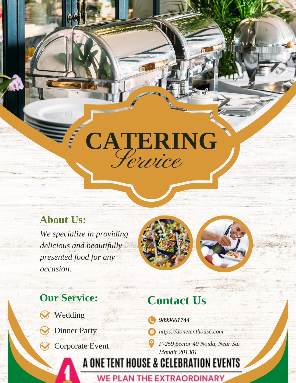 Make Every Occasion Deliciously Memorable!  With Aone Tent House in